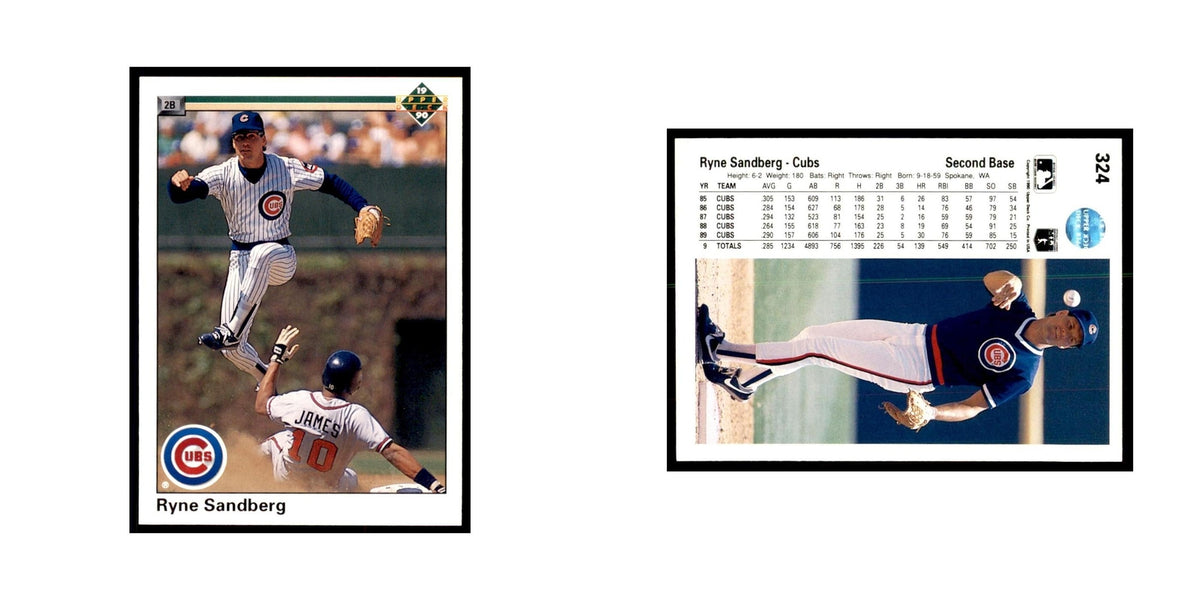 1990 Upper Deck Ryne Sandberg Baseball Cards #324