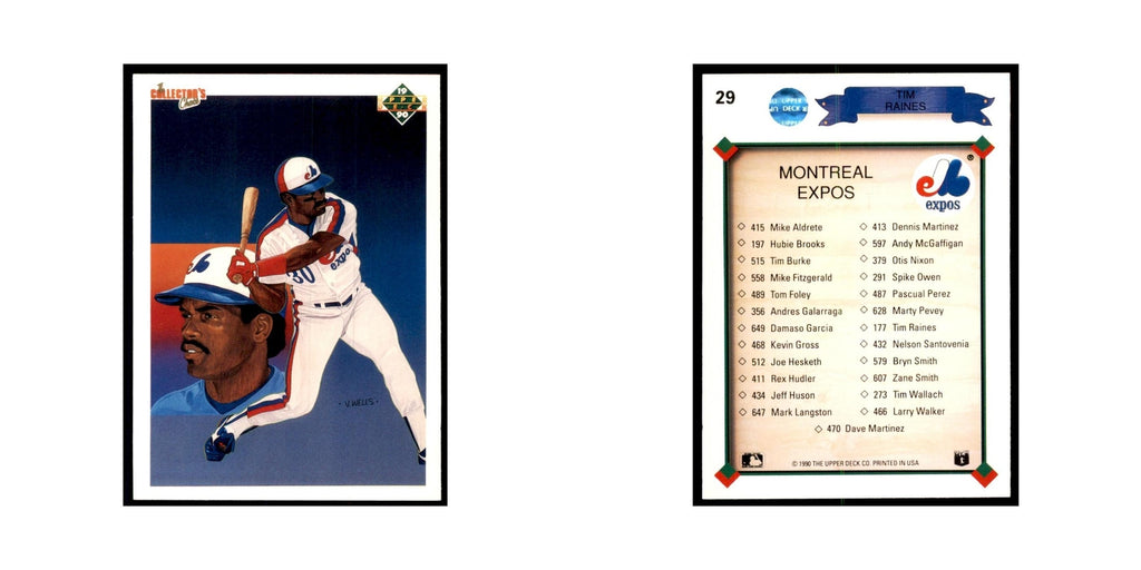 1990 Upper Deck Tim Raines Baseball Cards #29