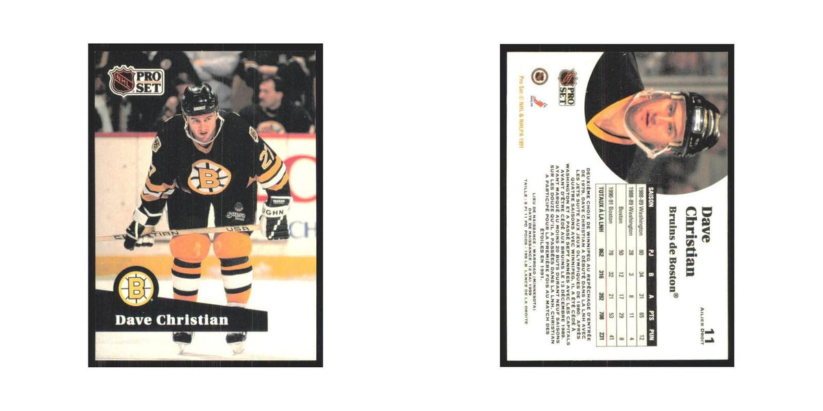 1991 Pro Set Dave Christian Boston Bruins #11