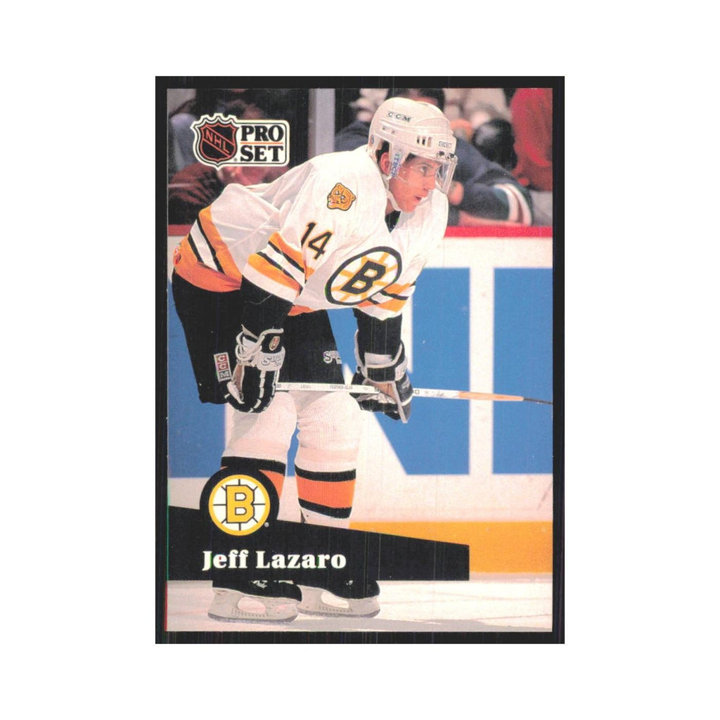 1991 Pro Set Jeff Lazaro Boston Bruins #13