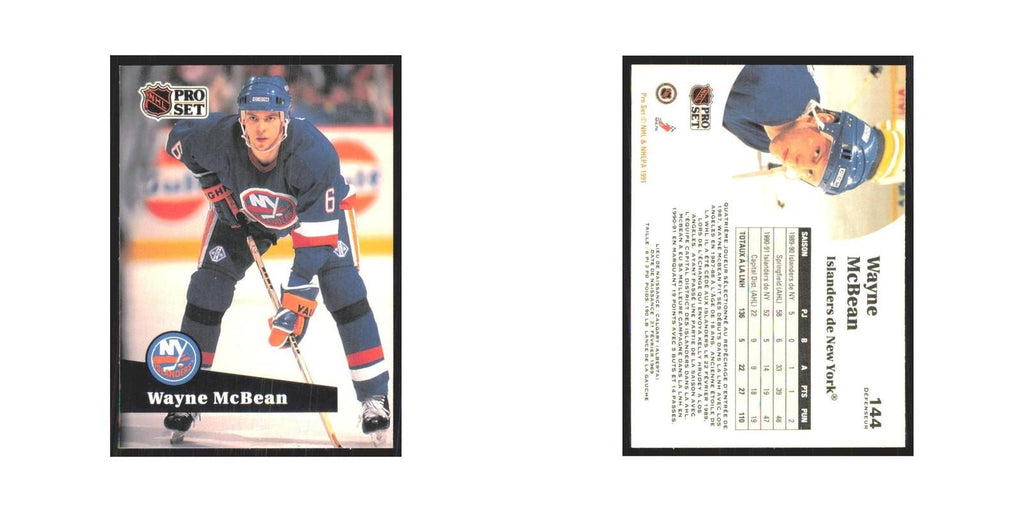1991 Pro Set Wayne McBean New York Islanders #144