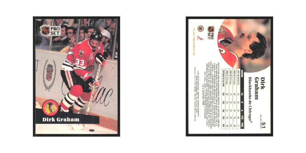 1991 Pro Set Dirk Graham Chicago Blackhawks #51