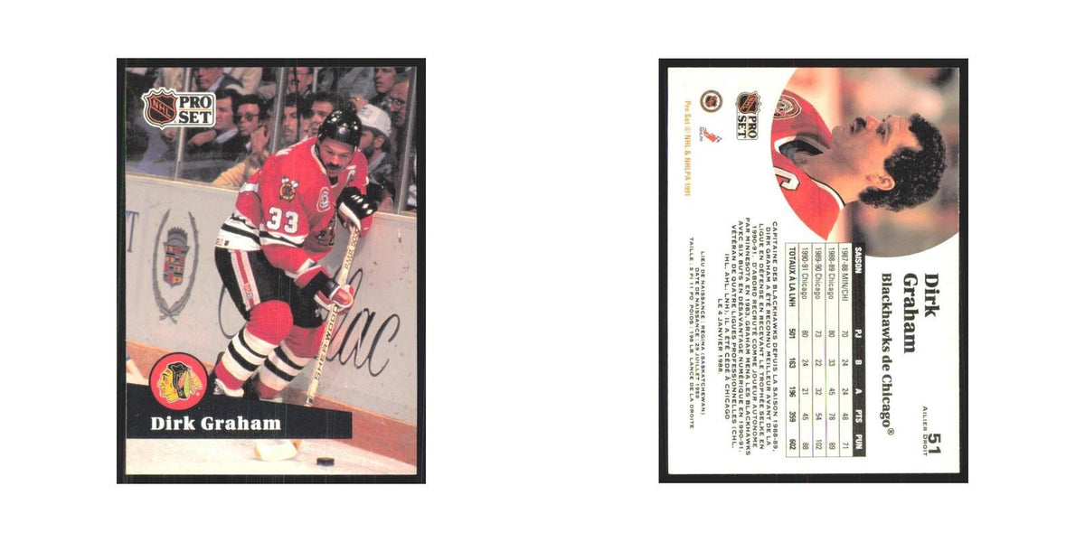 1991 Pro Set Dirk Graham Chicago Blackhawks #51