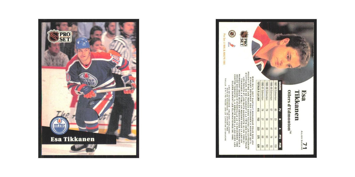 1991 Pro Set Esa Tikkanen Edmonton Oilers #71