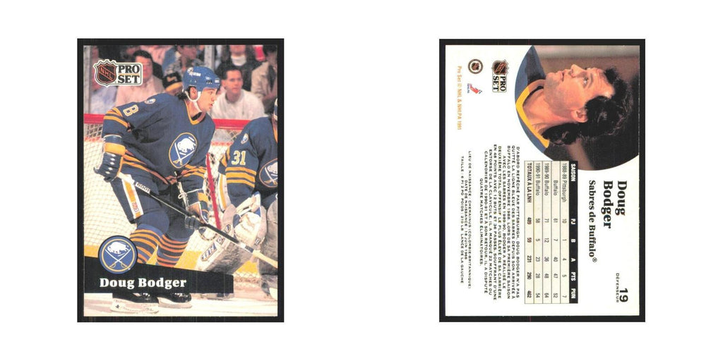 1991 Pro Set Doug Bodger Buffalo Sabres #19