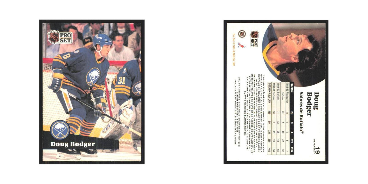 1991 Pro Set Doug Bodger Buffalo Sabres #19