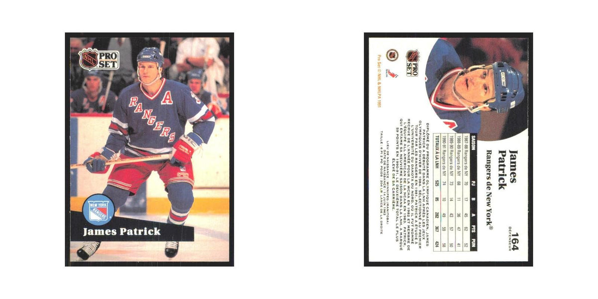 1991 Pro Set James Patrick New York Rangers #164