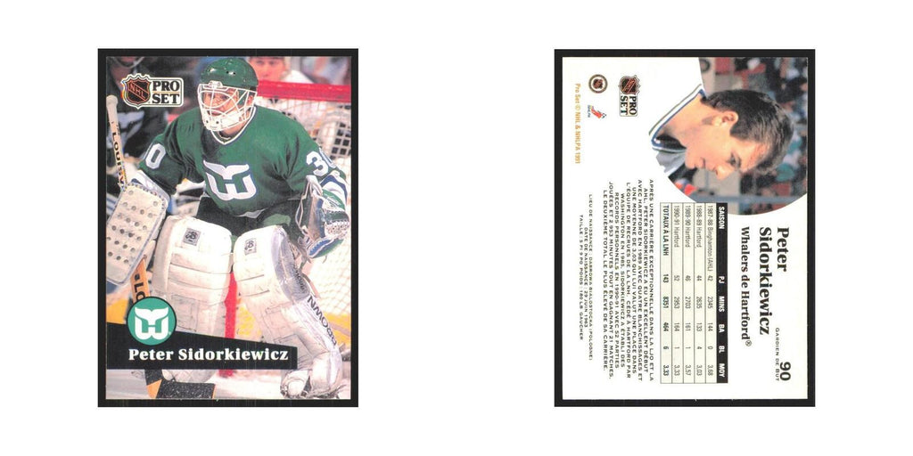 1991 Pro Set Peter Sidorkiewicz Hartford Whalers #90
