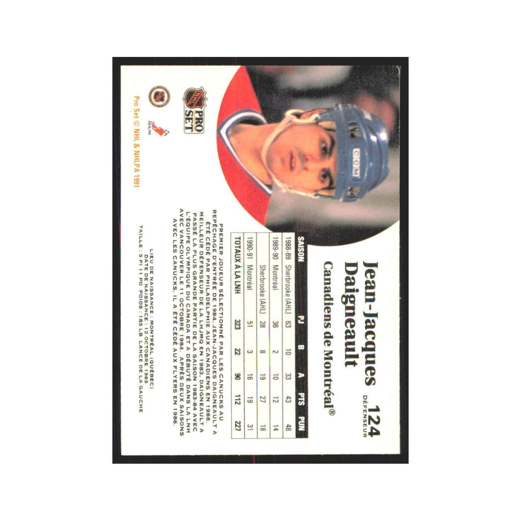 1991 Pro Set J.J. Daigneault Montreal Canadiens #124