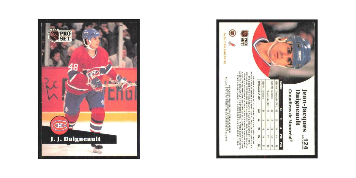 1991 Pro Set J.J. Daigneault Montreal Canadiens #124