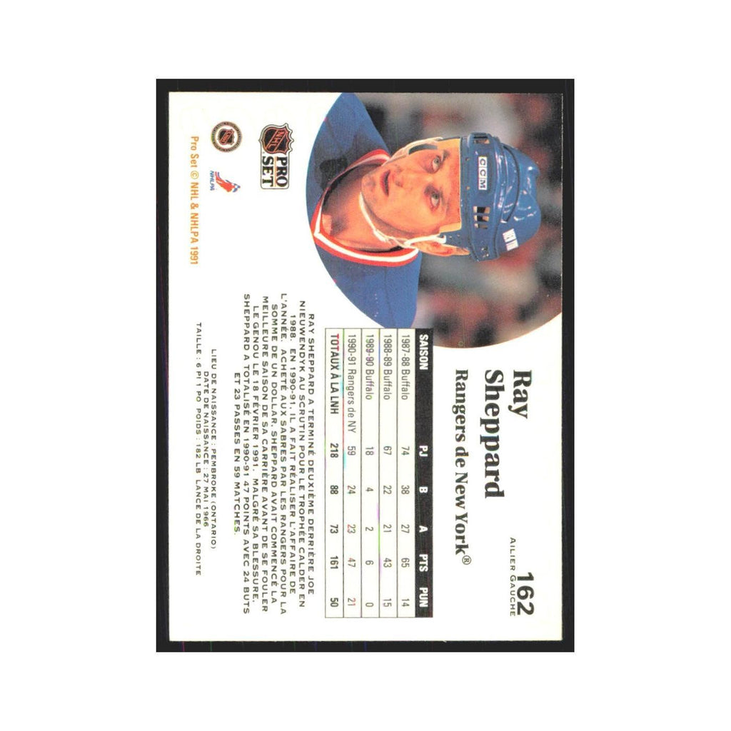 1991 Pro Set Ray Sheppard New York Rangers #162