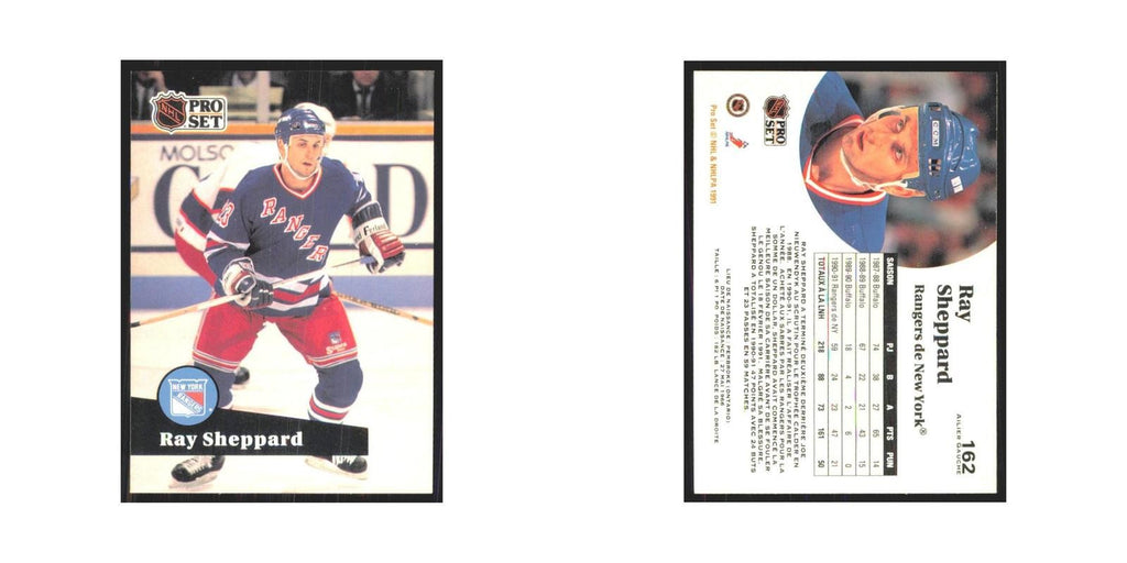 1991 Pro Set Ray Sheppard New York Rangers #162