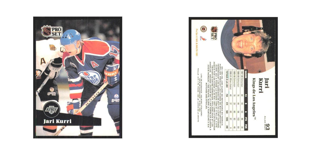 1991 Pro Set Jari Kurri Los Angeles Kings #93