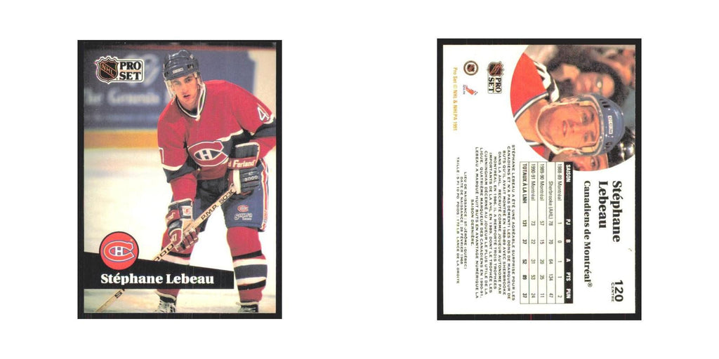 1991 Pro Set Stephan Lebeau Montreal Canadiens #120