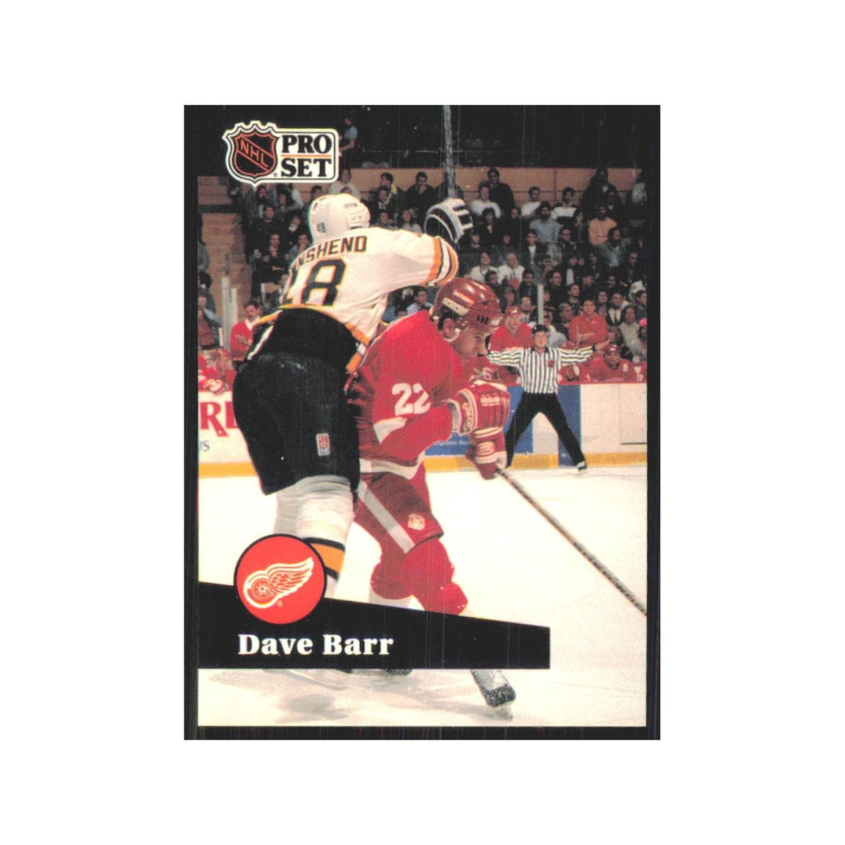 1991 Pro Set Dave Barr Detroit Red Wings #65