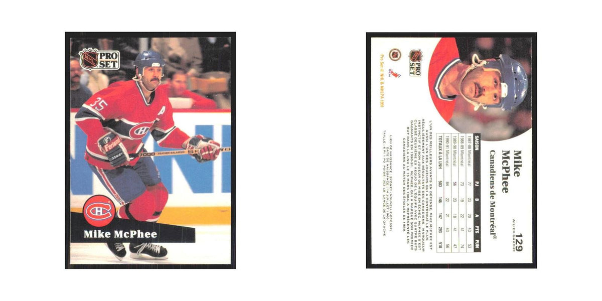 1991 Pro Set Mike McPhee Montreal Canadiens #129