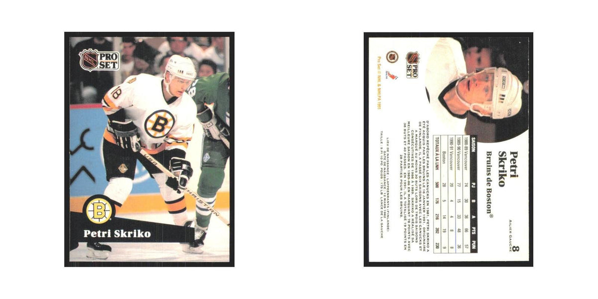 1991 Pro Set Petri Skriko Boston Bruins #8