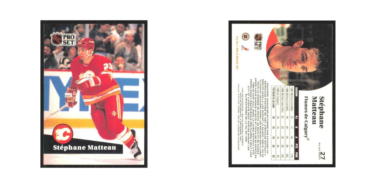 1991 Pro Set Stephane Matteau Calgary Flames #27