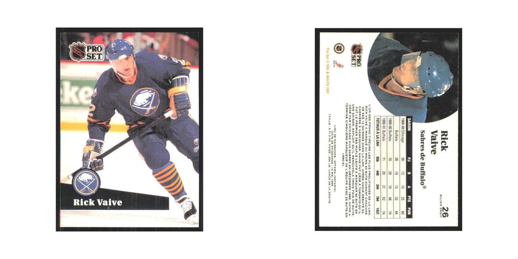 1991 Pro Set Rick Vaive Buffalo Sabres #26