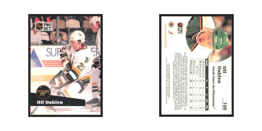 1991 Pro Set Ulf Dahlen Minnesota North Stars #106