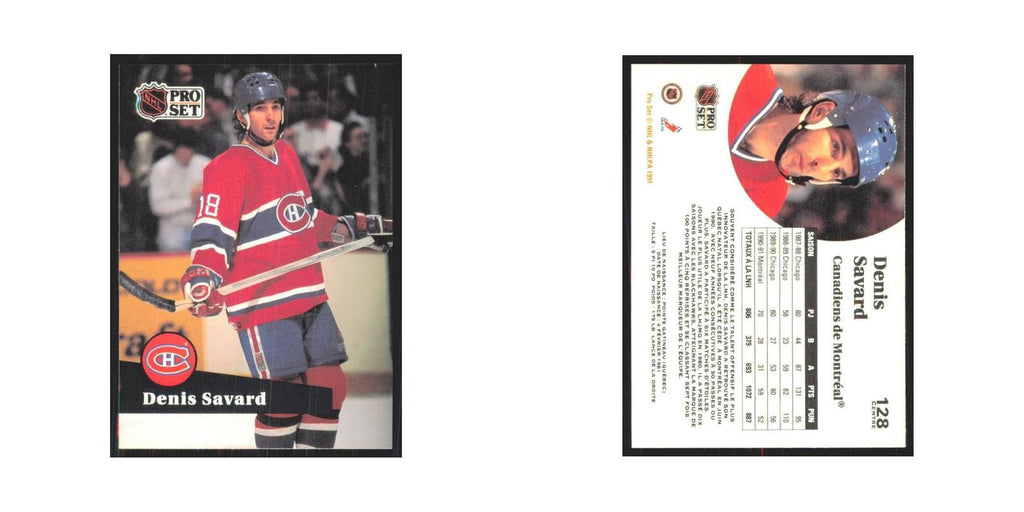 1991 Pro Set Denis Savard Montreal Canadiens #128
