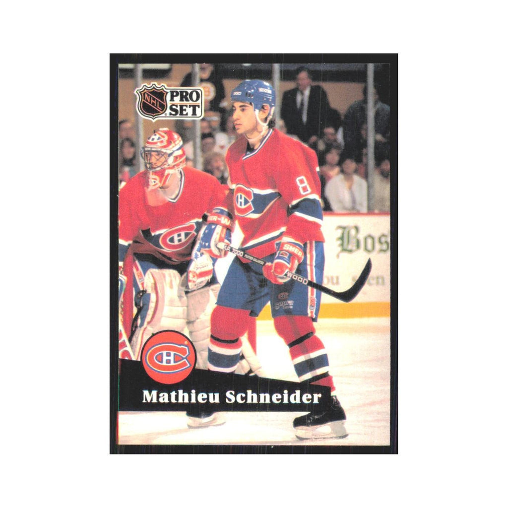 1991 Pro Set Mathieu Schneider Montreal Canadiens #119