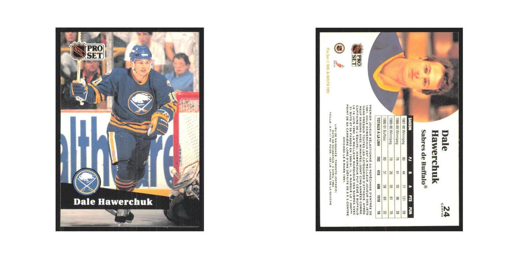 1991 Pro Set Dale Hawerchuk Buffalo Sabres #24