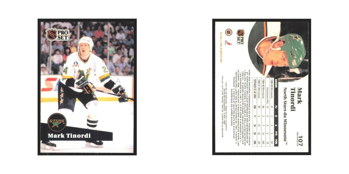 1991 Pro Set Mark Tinordi Minnesota North Stars #107
