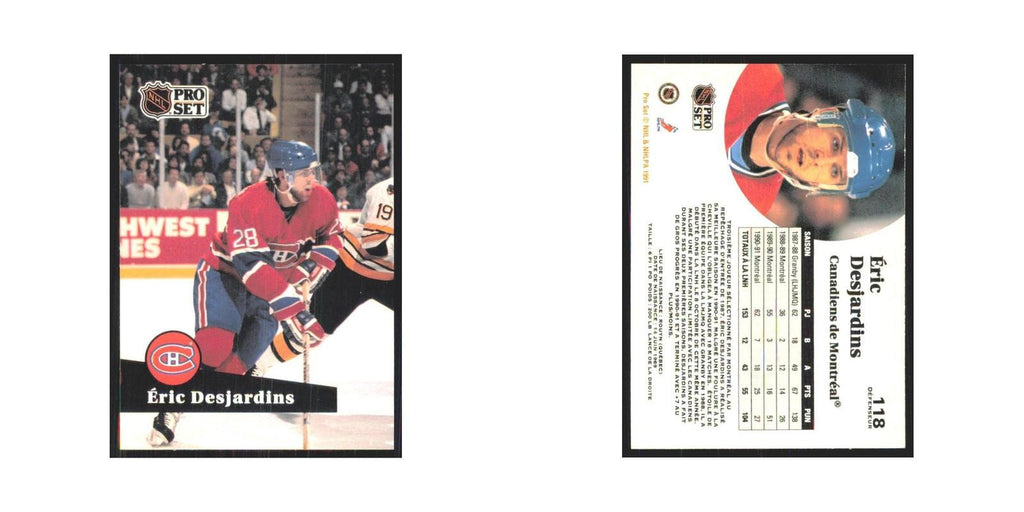 1991 Pro Set Eric Desjardins Montreal Canadiens #118