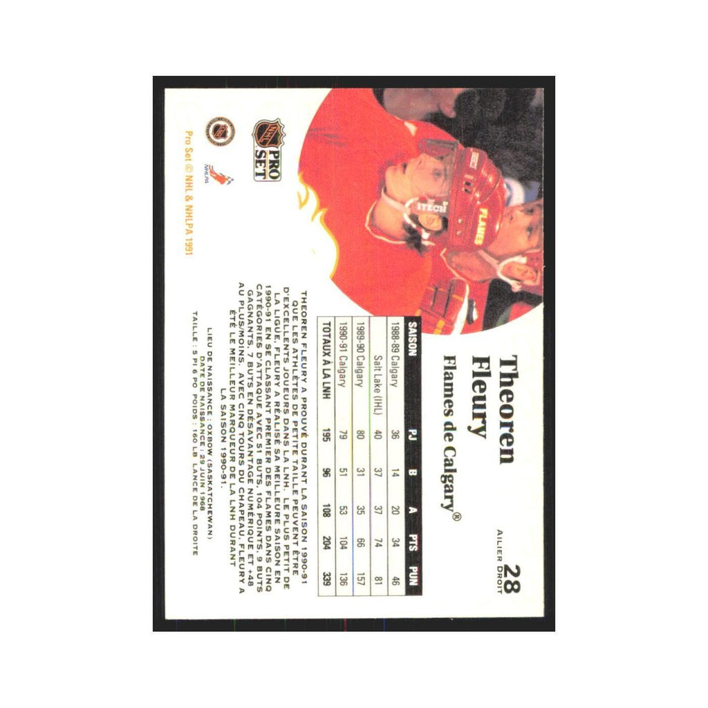 1991 Pro Set Theoren Fleury Calgary Flames #28