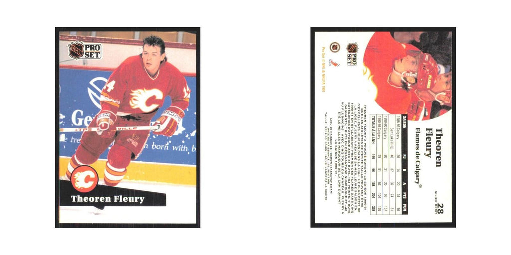 1991 Pro Set Theoren Fleury Calgary Flames #28