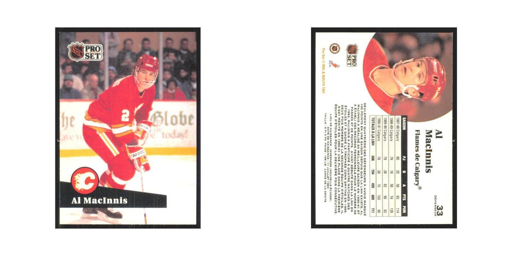 1991 Pro Set Al MacInnis Calgary Flames #33