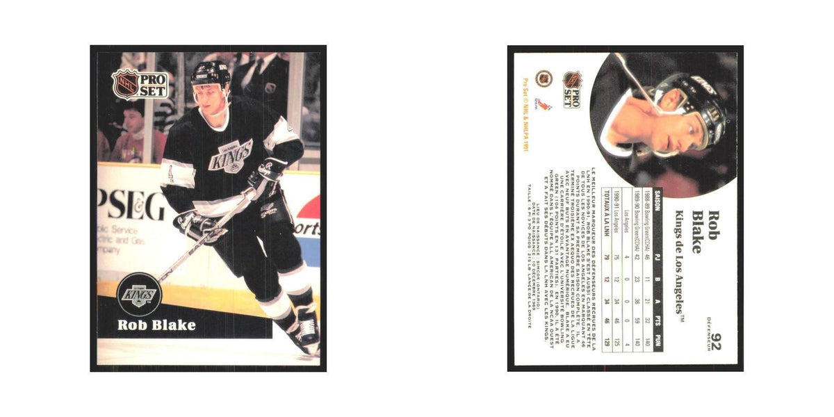 1991 Pro Set Rob Blake Los Angeles Kings #92