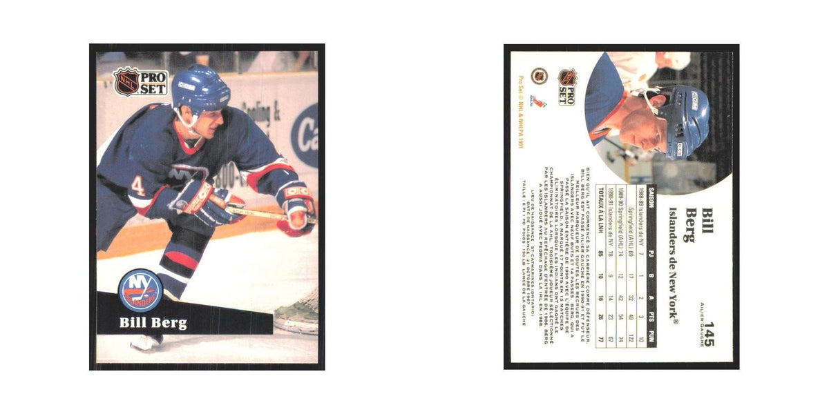 1991 Pro Set Bill Berg New York Islanders #145