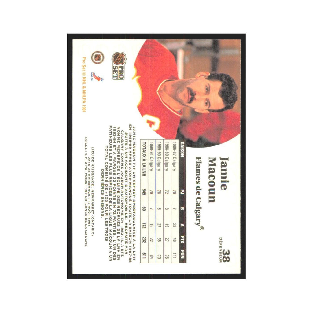 1991 Pro Set Jamie Macoun Calgary Flames #38