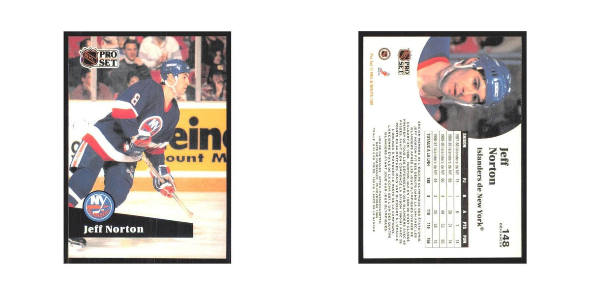 1991 Pro Set Jeff Norton New York Islanders #148