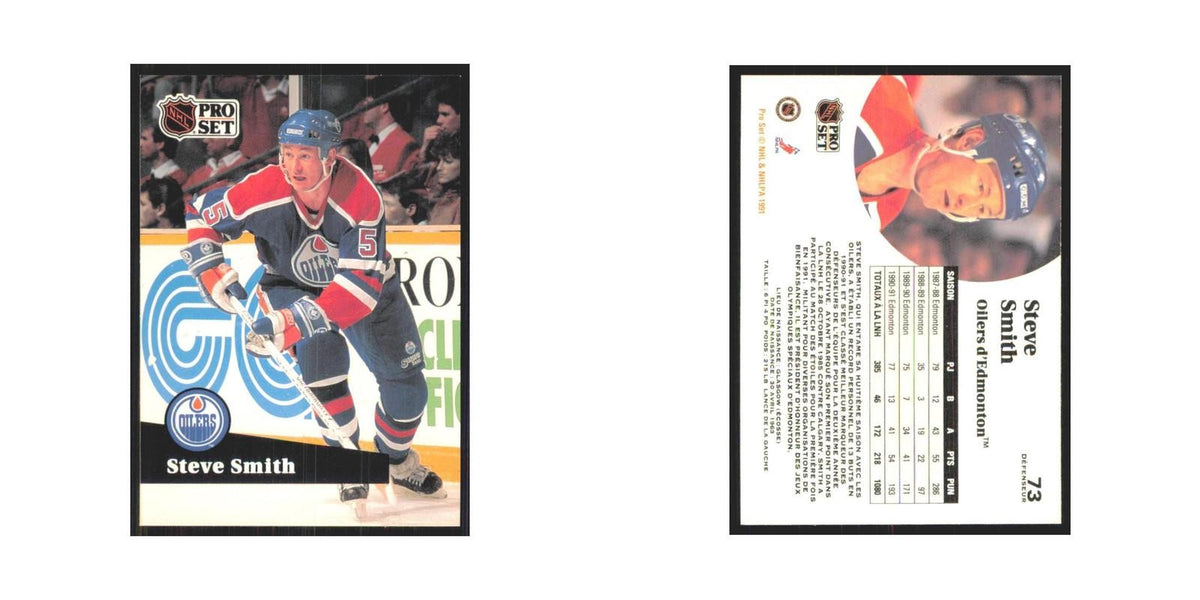 1991 Pro Set Steve Smith Edmonton Oilers #73