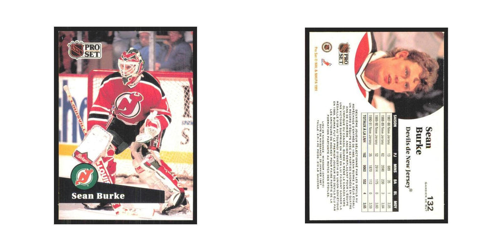 1991 Pro Set Sean Burke New Jersey Devils #132