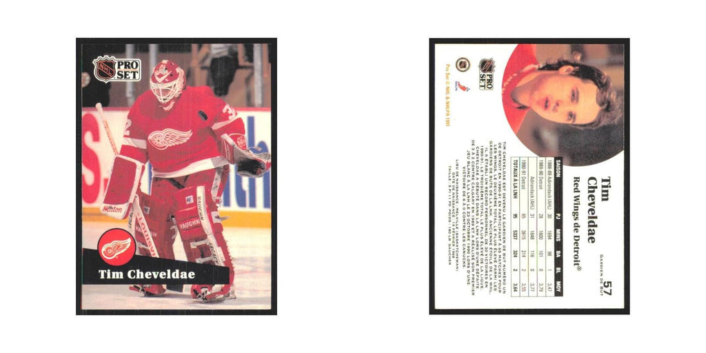 1991 Pro Set Tim Cheveldae Detroit Red Wings #57