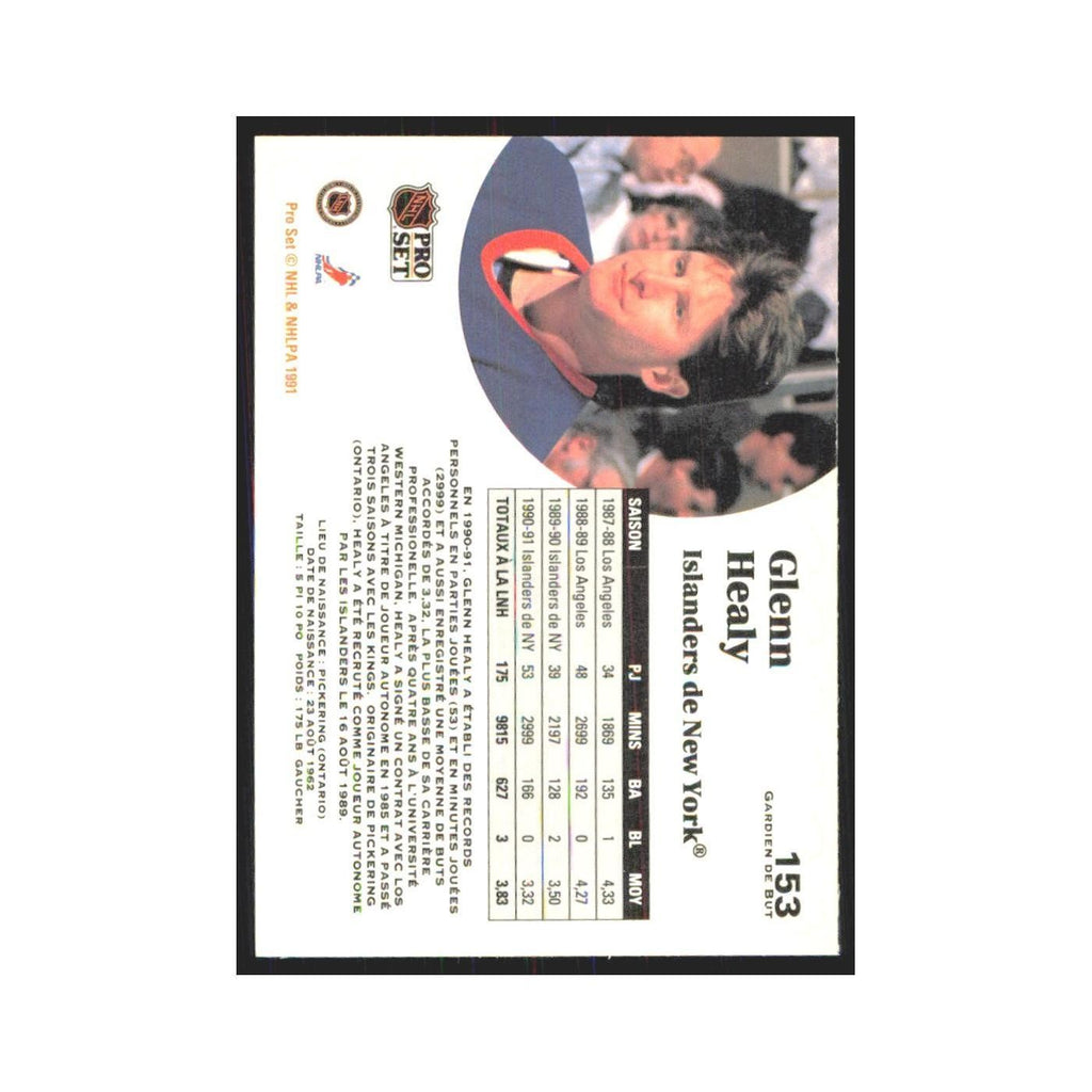 1991 Pro Set Glenn Healy New York Islanders #153