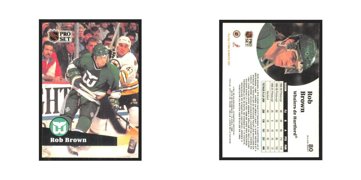 1991 Pro Set Rob Brown Hartford Whalers #80