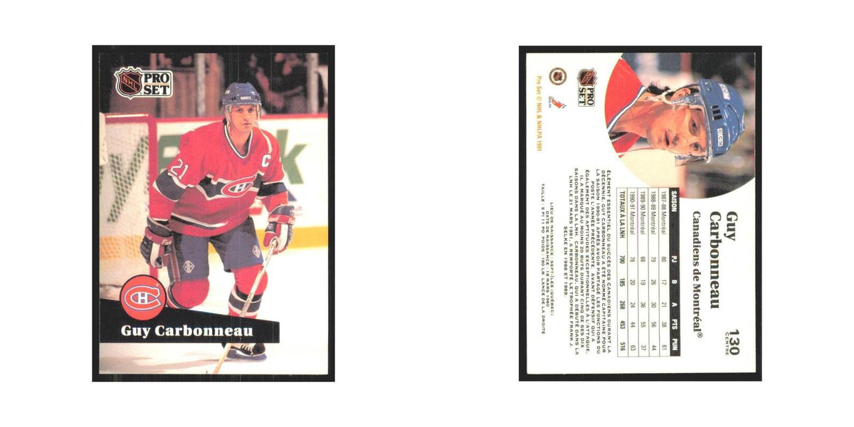 1991 Pro Set Guy Carbonneau Montreal Canadiens #130