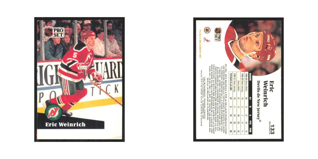 1991 Pro Set Eric Weinrich New Jersey Devils #133