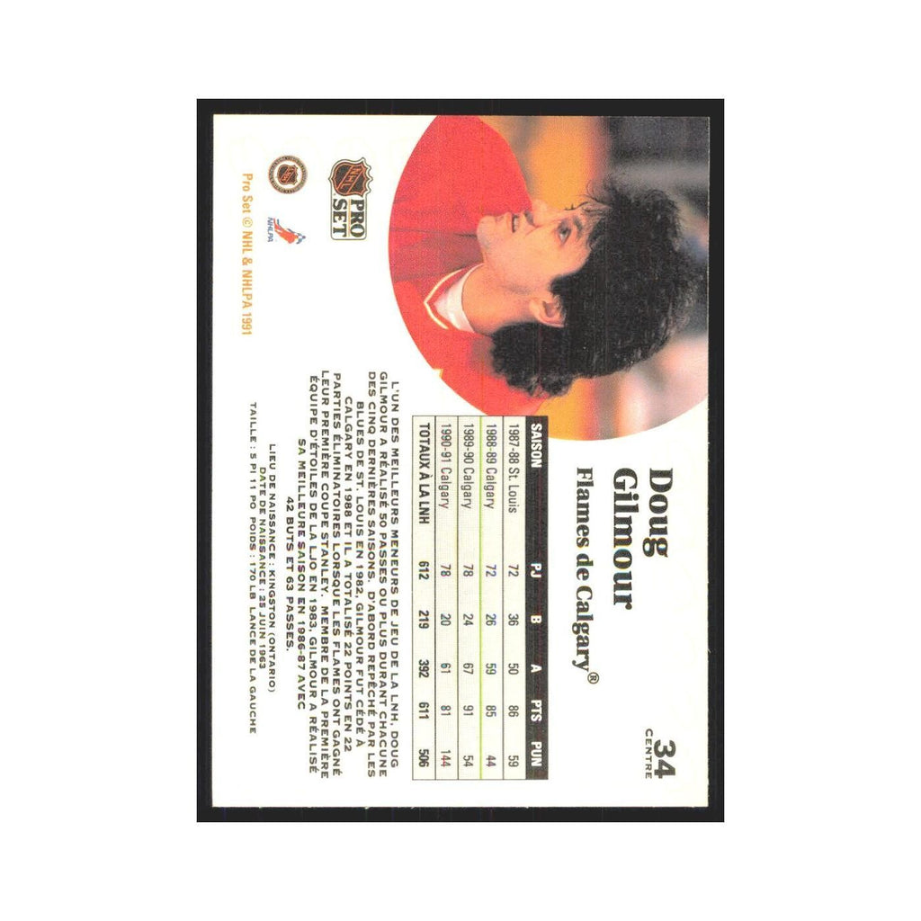 1991 Pro Set Doug Gilmour Calgary Flames #34