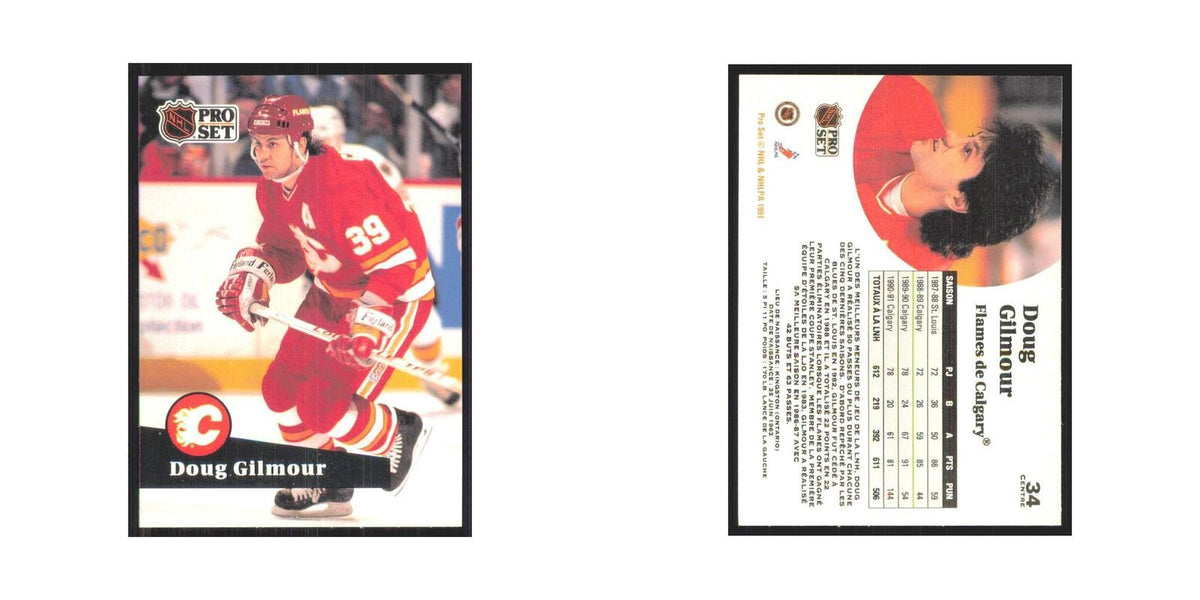 1991 Pro Set Doug Gilmour Calgary Flames #34