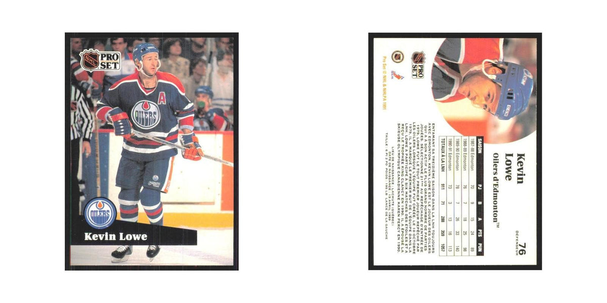 1991 Pro Set Kevin Lowe Edmonton Oilers #76