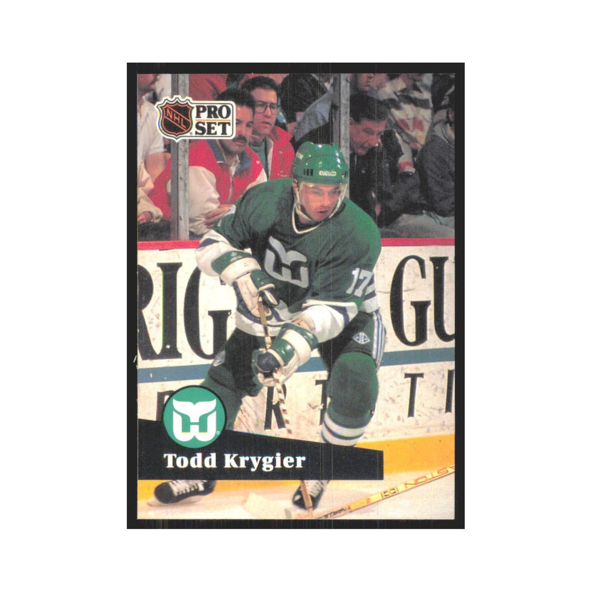 1991 Pro Set Todd Krygier Hartford Whalers #83
