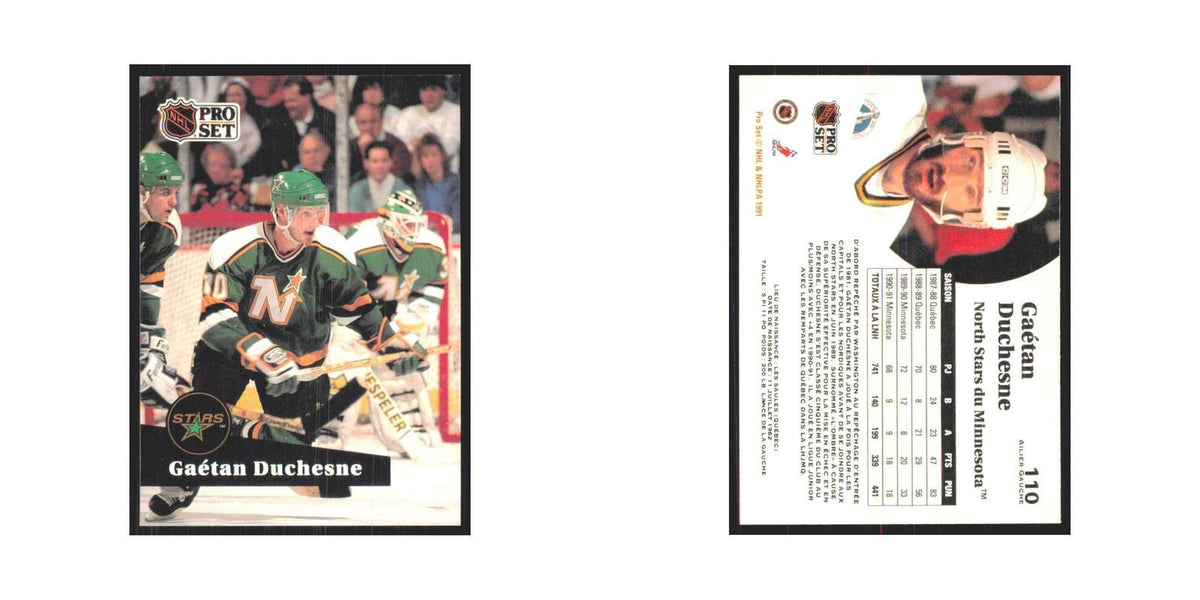 1991 Pro Set Gaetan Duchesne Minnesota North Stars #110