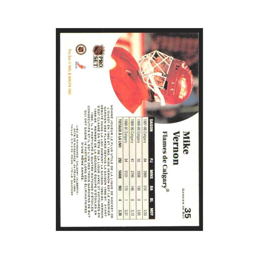 1991 Pro Set Mike Vernon Calgary Flames #35