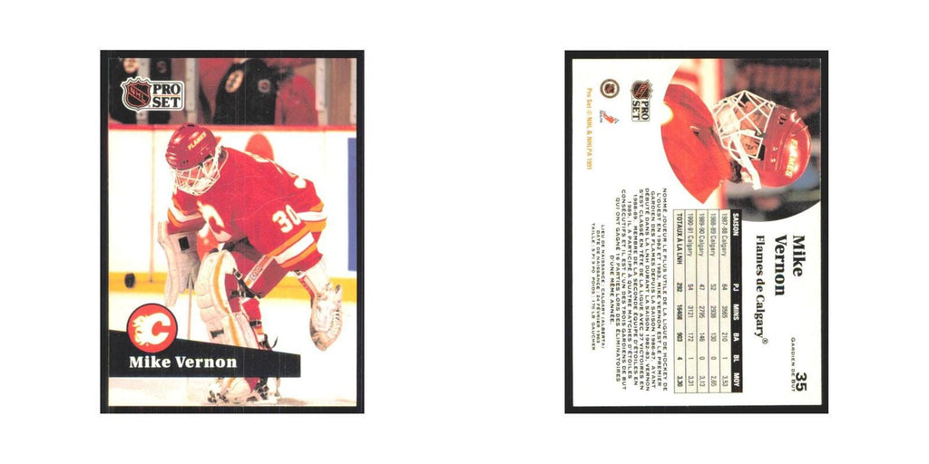 1991 Pro Set Mike Vernon Calgary Flames #35